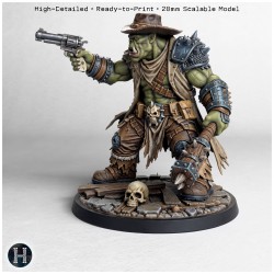 Space Orc in long coat - 3D STL File | Hartolia Miniatures
