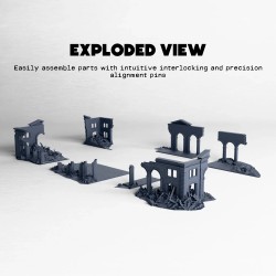 Ruined central building (Villers... - 3D STL | Hartolia Miniatures