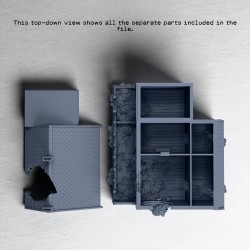 Destroyed house with a partially... - 3D STL | Hartolia Miniatures
