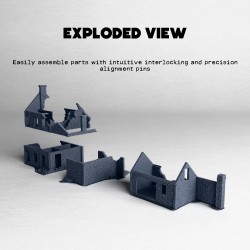Extensive ruined stone building... - 3D STL | Hartolia Miniatures