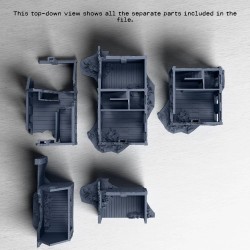 Extensive ruined stone building... - 3D STL | Hartolia Miniatures