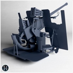 Bofors 40 mm L60 AA anti-air canon - 3D STL File | Hartolia Miniatures