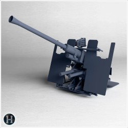 Bofors 40 mm L60 AA anti-air canon - 3D STL File | Hartolia Miniatures