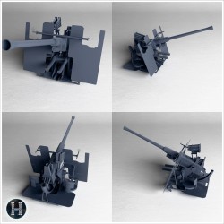 Bofors 40 mm L60 AA anti-air canon - 3D STL File | Hartolia Miniatures