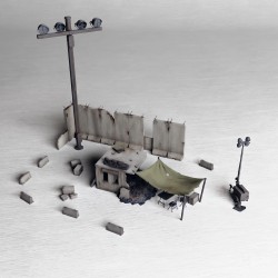 Modern checkpoint with concrete... - 3D STL | Hartolia Miniatures