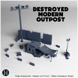 Modern checkpoint with concrete... - 3D STL | Hartolia Miniatures