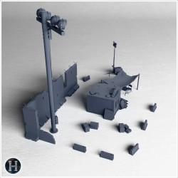 Modern checkpoint with concrete... - 3D STL | Hartolia Miniatures