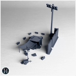 Modern checkpoint with concrete... - 3D STL | Hartolia Miniatures