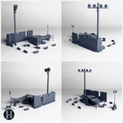 Modern checkpoint with concrete... - 3D STL | Hartolia Miniatures