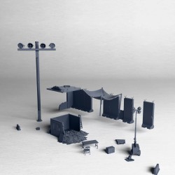 Modern checkpoint with concrete... - 3D STL | Hartolia Miniatures