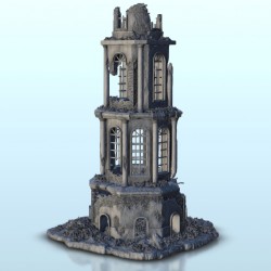 Ruined tower with large...