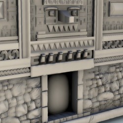 High mesoamerican building with ornamentations 6