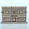 Mesoamerican high building with ornamentations 10