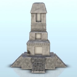 Mesoamerican tower with stairs 34