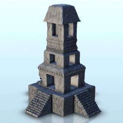 Mesoamerican tower with...