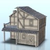 Medieval house with terrace and timbering 3