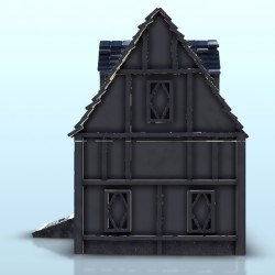 Medieval house with cellar exterior entrance 4