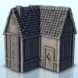 Medieval house with chimney 8