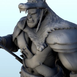 Orc hero with beast skin and bow 2
