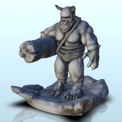 Horned orc with tree trunk 7 |  | Hartolia miniatures