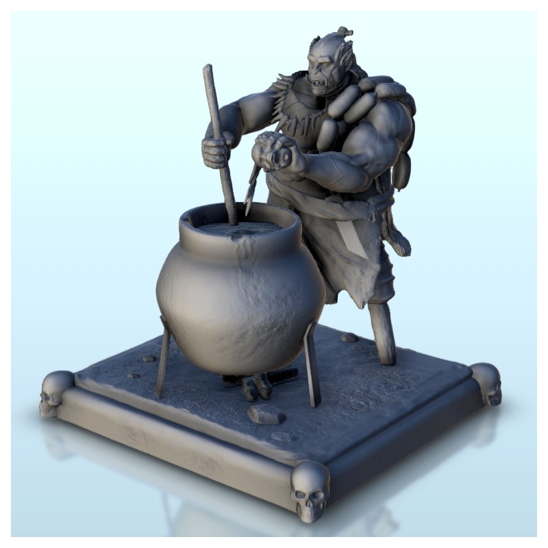 Orc cook with pot 8 |  | Hartolia miniatures