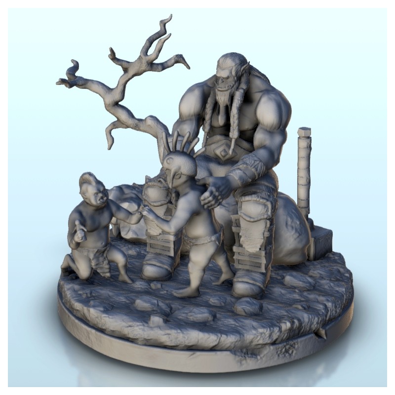 Orc family with father and children 9 |  | Hartolia miniatures