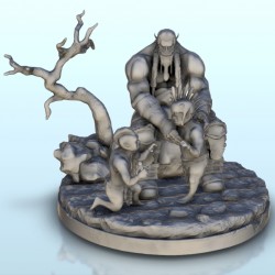 Orc family with father and children 9