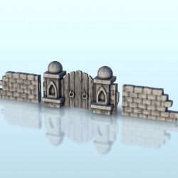 Destroyed stone wall with gate 2 |  | Hartolia miniatures