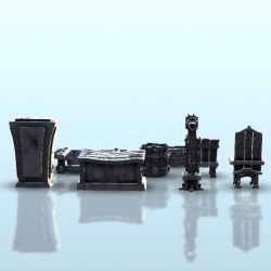 Set of medieval interior furnitures 4 |  | Hartolia miniatures
