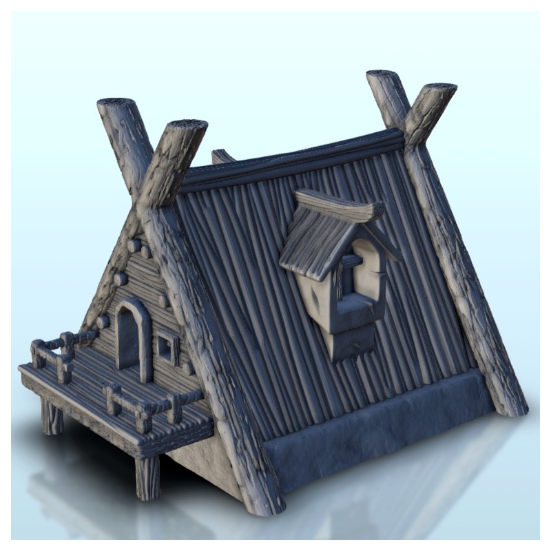 Medieval wooden hut with terrace 11