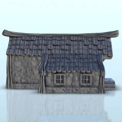 Medieval longhouse with chimney 12