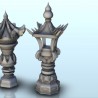 Set of six Chinese scuplt lamps 2