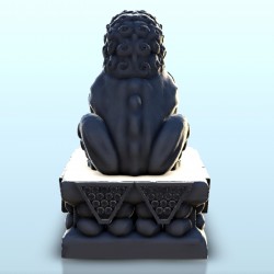 Statue of the celestial snow lion sitting 3