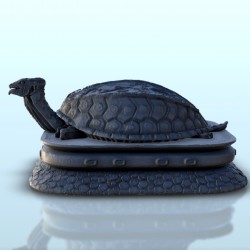 Statue of turtle on carved base 5