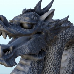 Statue of dragon on carved base 6