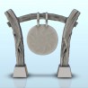 Oriental gong on wooden stand 8