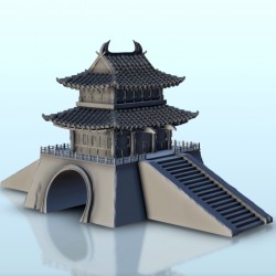 Asian building with one...
