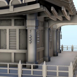 Asian building with one floor on grand staircase 8 |  | Hartolia miniatures