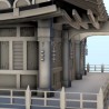 Asian building with one floor on grand staircase 8