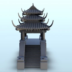 Asian bridge with three-story roof 9