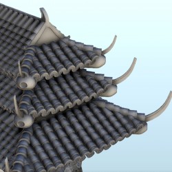 Asian bridge with roofed totem pole 10 |  | Hartolia miniatures