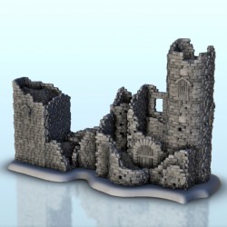 Ruine de château médiéval en pierre 14
