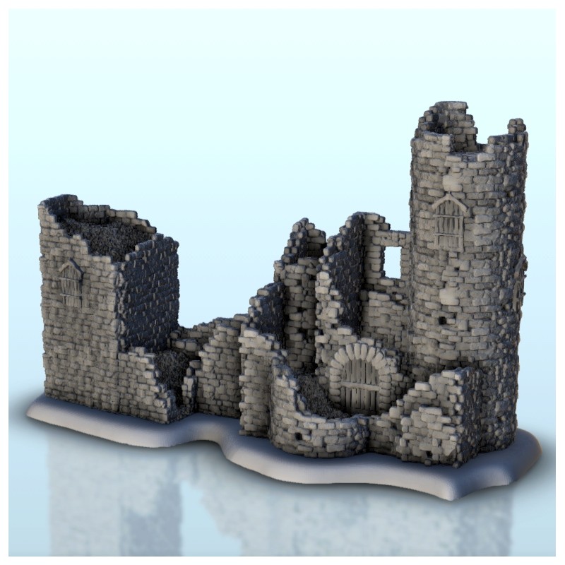 Ruin of medieval stone castle 14
