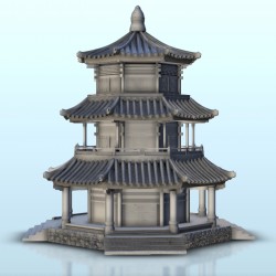 Octagonal two-stories pagoda with columns 18 |  | Hartolia miniatures