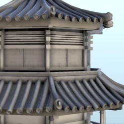 Octagonal two-stories pagoda with columns 18