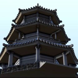 Octagonal two-stories pagoda with columns 18
