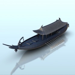 Large oriental boat with...