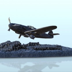 Airplane carcass of crashed Messerschmitt Bf 109
