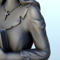 Nonne avec Bible et pistolet à poudre 8 (+ version avec supports)