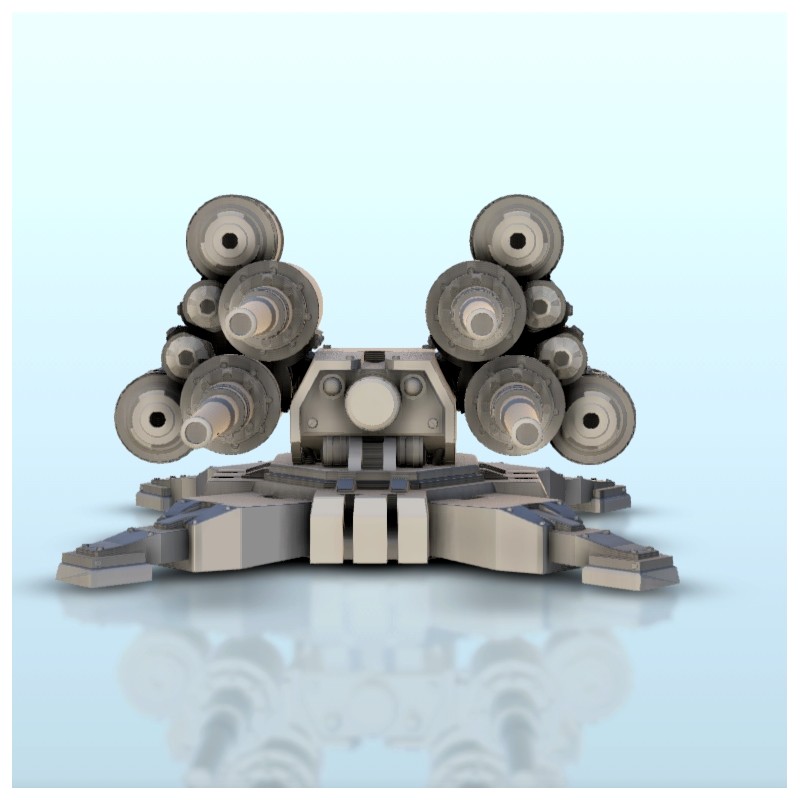 Hartolia miniatures | Quadruple barrel turret 1 (+ supported version ...